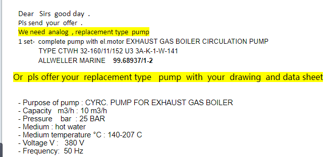 【询价】电机废气锅炉循环泵（CK-D20230418-02）询价-泰州昌宽社区-报价采购-船用采购网-船舶物料采购-船务服务-一站式船用设备供应服务