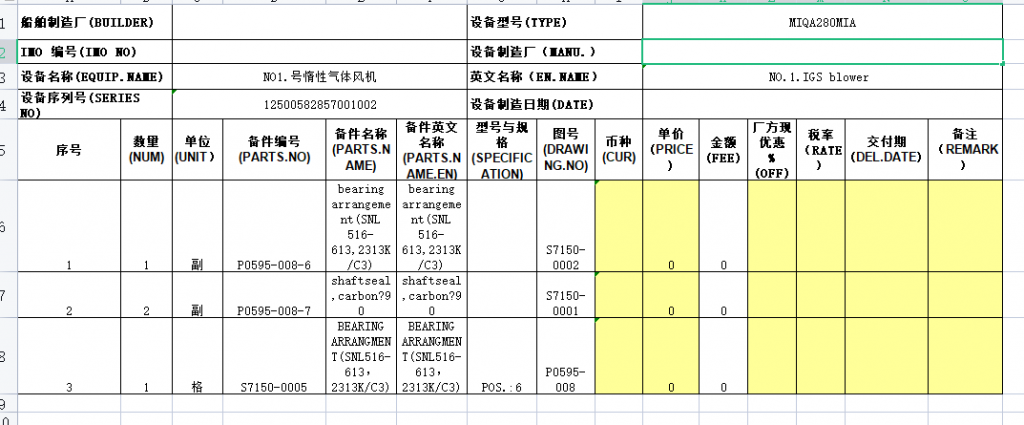 【询价】船用配件采购—ABB风机（CK-J20230530-01）询价-泰州昌宽社区-报价采购-船用采购网-船舶物料采购-船务服务-一站式船用设备供应服务