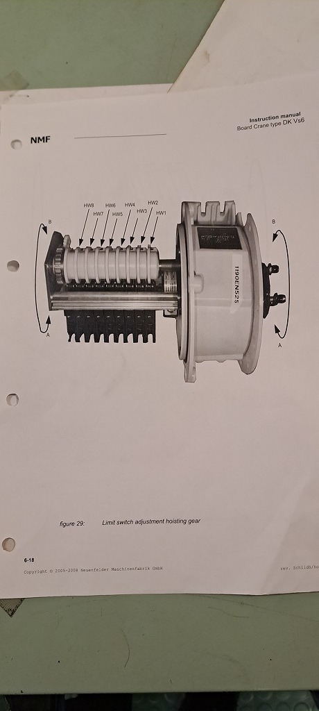 limit switch for hoisting adjustment