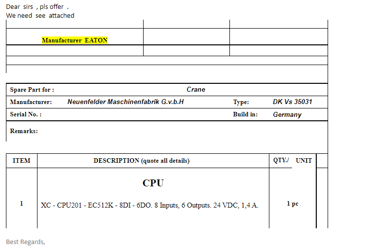 【询价】船用配件采购—CPU（CK-J20230904-06）询价-泰州昌宽社区-报价采购-船用采购网-船舶物料采购-船务服务-一站式船用设备供应服务