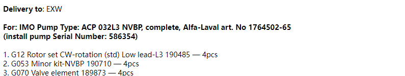 【询价】船舶配件—Alfa-Laval备件（CK-R20231031-05）询价-泰州昌宽社区-报价采购-船用采购网-船舶物料采购-船务服务-一站式船用设备供应服务