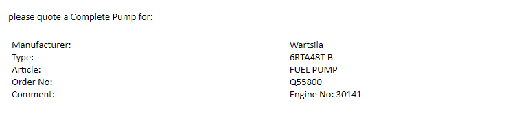 【询价】船用配件采购—Wartsila配件（CK-R20231016-04）询价-泰州昌宽社区-报价采购-船用采购网-船舶物料采购-船务服务-一站式船用设备供应服务