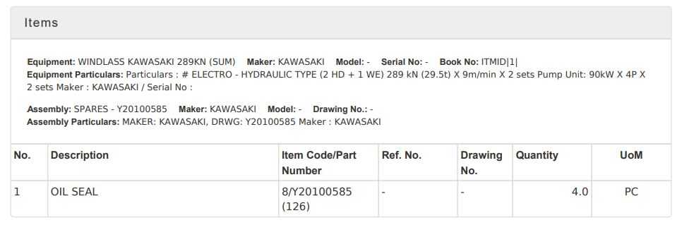 【询价】船舶备件—KAWASAKI油封（CK-H20231023-01）询价-泰州昌宽社区-报价采购-船用采购网-船舶物料采购-船务服务-一站式船用设备供应服务