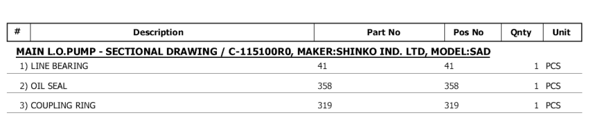 【询价】船舶配件—泵备件（CK-Y20231108-03）询价-泰州昌宽社区-报价采购-船用采购网-船舶物料采购-船务服务-一站式船用设备供应服务