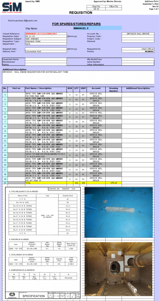 【询价】船舶配件— 备件（CK-R20231109-12）询价-泰州昌宽社区-报价采购-船用采购网-船舶物料采购-船务服务-一站式船用设备供应服务