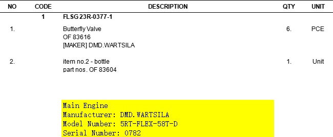 【询价】船舶配件—WARTSILA备件（CK-C20231205-02）询价-泰州昌宽社区-报价采购-船用采购网-船舶物料采购-船务服务-一站式船用设备供应服务