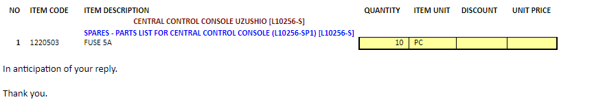 【询价】船舶配件—中央控制台备件（CK-H20240110-05）询价-泰州昌宽社区-报价采购-船用采购网-船舶物料采购-船务服务-一站式船用设备供应服务