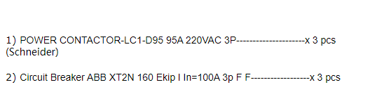 【询价】船舶备件—功率接触器/断路器（CK-J20240228-03）询价-泰州昌宽社区-报价采购-船用采购网-船舶物料采购-船务服务-一站式船用设备供应服务