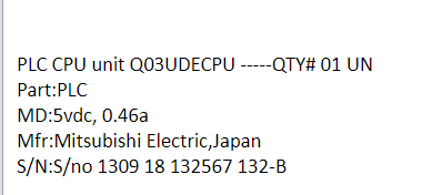 【询价】船舶备件—三菱PLC CPU单元（CK-J20240312-03）询价-泰州昌宽社区-报价采购-船用采购网-船舶物料采购-船务服务-一站式船用设备供应服务