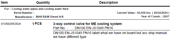 【询价】船舶备件—MAN B&W三通控制阀（CK-C20240325-05）询价-泰州昌宽社区-报价采购-船用采购网-船舶物料采购-船务服务-一站式船用设备供应服务