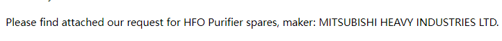 【询价】船舶备件—三菱重燃油净化器备件（CK-C20240415-05）询价-泰州昌宽社区-报价采购-船用采购网-船舶物料采购-船务服务-一站式船用设备供应服务