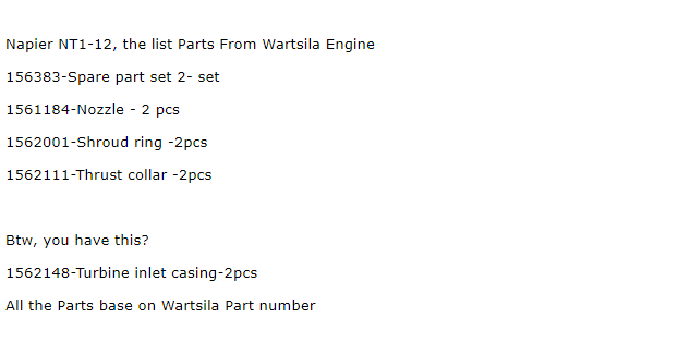 【询价】船舶备件—WARTSILA备件（CK-R20240528-01）询价-泰州昌宽社区-报价采购-船用采购网-船舶物料采购-船务服务-一站式船用设备供应服务