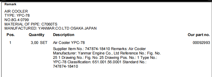 【询价】船舶备件—空气冷却器（CK-R20240506-19）询价-泰州昌宽社区-报价采购-船用采购网-船舶物料采购-船务服务-一站式船用设备供应服务