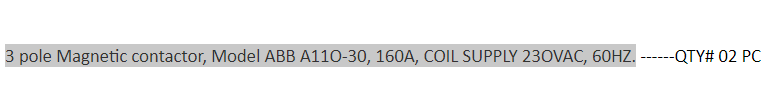 【询价】船舶备件—ABB3极磁接触器（CK-J20240618-21）询价-泰州昌宽社区-报价采购-船用采购网-船舶物料采购-船务服务-一站式船用设备供应服务