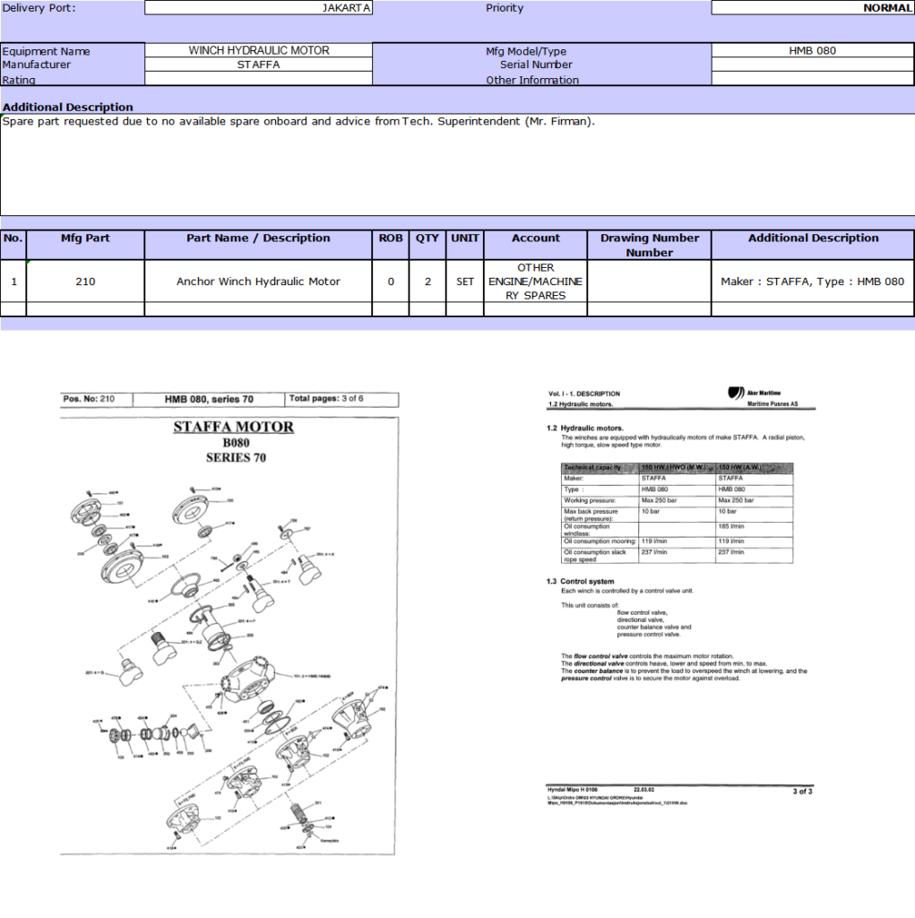 【询价】船舶备件—起锚机液压马达（CK-L20240611-06）询价-泰州昌宽社区-报价采购-船用采购网-船舶物料采购-船务服务-一站式船用设备供应服务