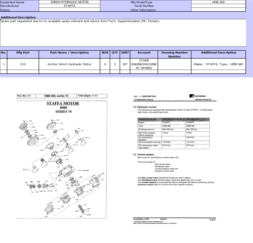 【询价】船舶备件—锚绞车液压马达（CK-L20240607-01）询价-泰州昌宽社区-报价采购-船用采购网-船舶物料采购-船务服务-一站式船用设备供应服务