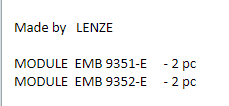 【询价】船舶备件—LENZE模块（CK-J20240726-06）询价-泰州昌宽社区-报价采购-船用采购网-船舶物料采购-船务服务-一站式船用设备供应服务