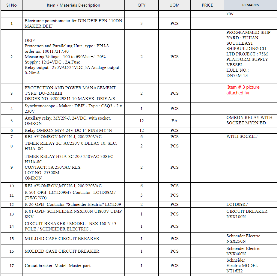 【询价】船舶备件—DEIF备件（CK-Y20240704-01）询价-泰州昌宽社区-报价采购-船用采购网-船舶物料采购-船务服务-一站式船用设备供应服务