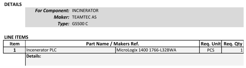 【询价】船舶备件—焚烧炉PLC（CK-R20240731-09）询价-泰州昌宽社区-报价采购-船用采购网-船舶物料采购-船务服务-一站式船用设备供应服务