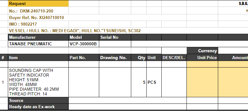 【询价】船舶备件—带安全指示器的测深帽（CK-L20240821-05）询价-泰州昌宽社区-报价采购-船用采购网-船舶物料采购-船务服务-一站式船用设备供应服务