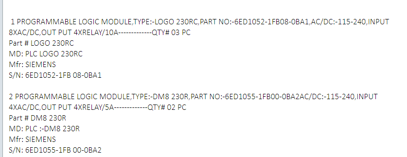 【询价】船舶备件—SIEMENS备件（CK-J20240918-03）询价-泰州昌宽社区-报价采购-船用采购网-船舶物料采购-船务服务-一站式船用设备供应服务