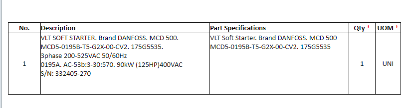 【询价】船舶备件—DANFOSS启动器（CK-J20240918-26）询价-泰州昌宽社区-报价采购-船用采购网-船舶物料采购-船务服务-一站式船用设备供应服务