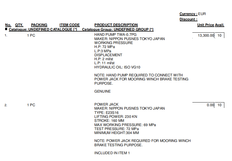 【询价】船舶备件—NIPPON备件（CK-R20240914-10）询价-泰州昌宽社区-报价采购-船用采购网-船舶物料采购-船务服务-一站式船用设备供应服务