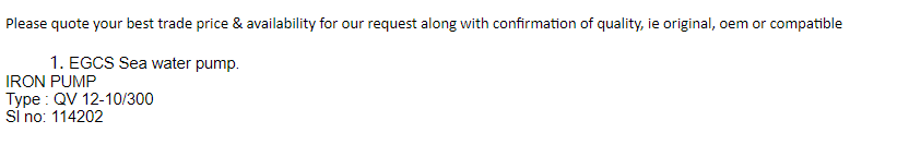 【询价】船舶备件—EGCS海水泵（CK-L20241031-02）询价-泰州昌宽社区-报价采购-船用采购网-船舶物料采购-船务服务-一站式船用设备供应服务