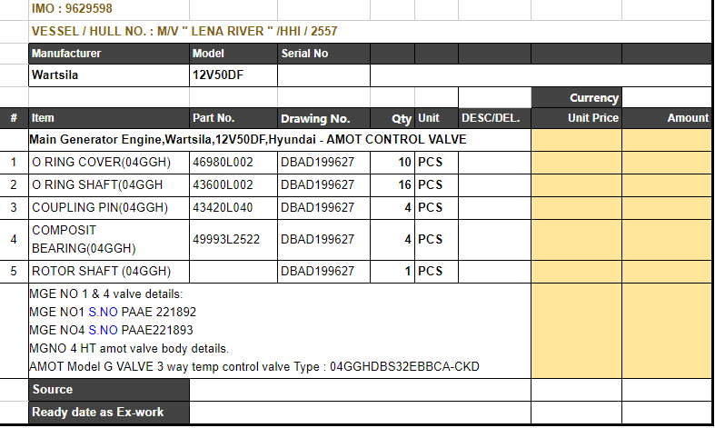 【询价】船舶备件—WARTSILA备件（CK-L20241101-08）询价-泰州昌宽社区-报价采购-船用采购网-船舶物料采购-船务服务-一站式船用设备供应服务