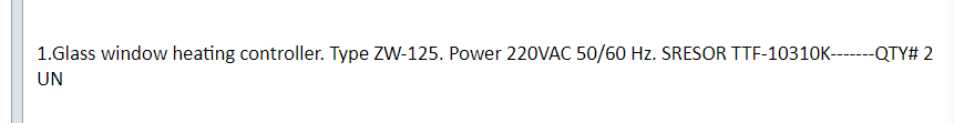 【询价】船舶备件—玻璃窗加热控制器（CK-J20241105-03）询价-泰州昌宽社区-报价采购-船用采购网-船舶物料采购-船务服务-一站式船用设备供应服务