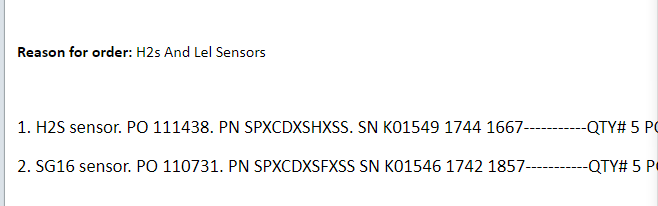 【询价】船舶备件—H2S/SG16传感器（CK-J20241107-01）询价-泰州昌宽社区-报价采购-船用采购网-船舶物料采购-船务服务-一站式船用设备供应服务