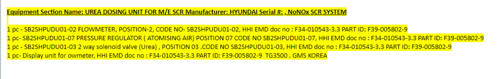 【询价】船舶备件—HYUNDAI备件（CK-20241129-19）询价-泰州昌宽社区-报价采购-船用采购网-船舶物料采购-船务服务-一站式船用设备供应服务