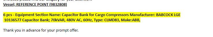 【询价】船舶备件—ABB货物压缩机电容器组（CK-20241119-04）询价-泰州昌宽社区-报价采购-船用采购网-船舶物料采购-船务服务-一站式船用设备供应服务