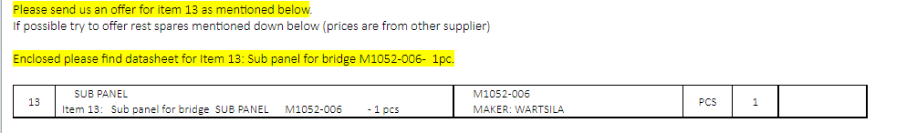 【询价】船舶备件—WARTSILA备件（CK-20241128-27）询价-泰州昌宽社区-报价采购-船用采购网-船舶物料采购-船务服务-一站式船用设备供应服务