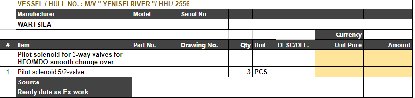 【询价】船舶备件—先导电磁阀5/2阀 （CK-L20241106-10）询价-泰州昌宽社区-报价采购-船用采购网-船舶物料采购-船务服务-一站式船用设备供应服务