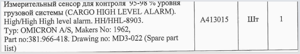 【询价】船舶备件—货物高位报警（CK-J20241106-19）询价-泰州昌宽社区-报价采购-船用采购网-船舶物料采购-船务服务-一站式船用设备供应服务