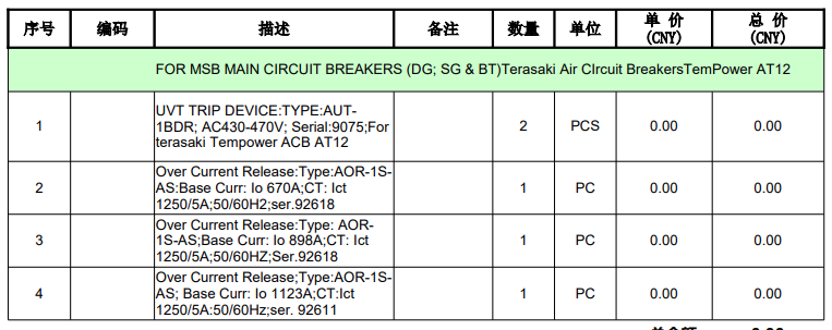 【询价】船舶备件—断路器备件（CKQ-2400111P）询价-泰州昌宽社区-报价采购-船用采购网-船舶物料采购-船务服务-一站式船用设备供应服务